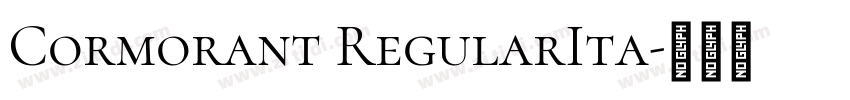Cormorant RegularIta字体转换 Cormorant RegularIta字体转换